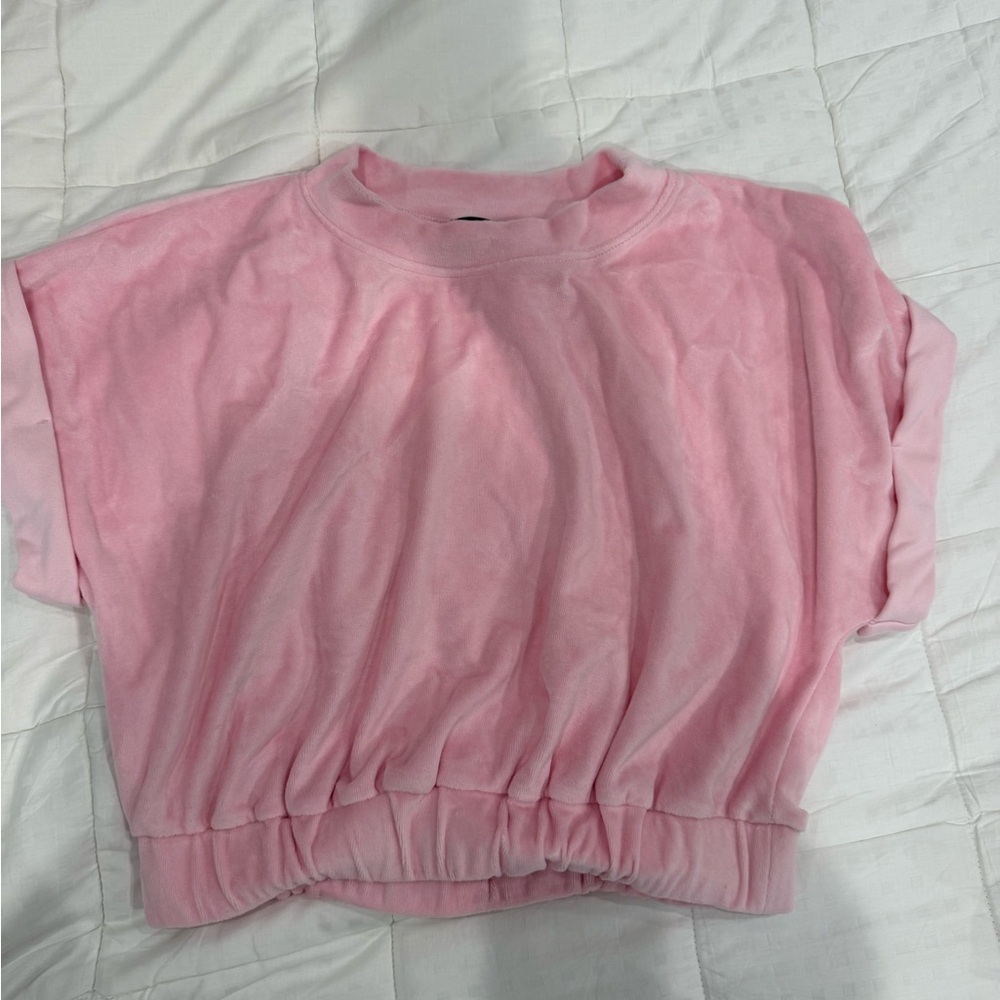 Pink Cropped Sweatshirt